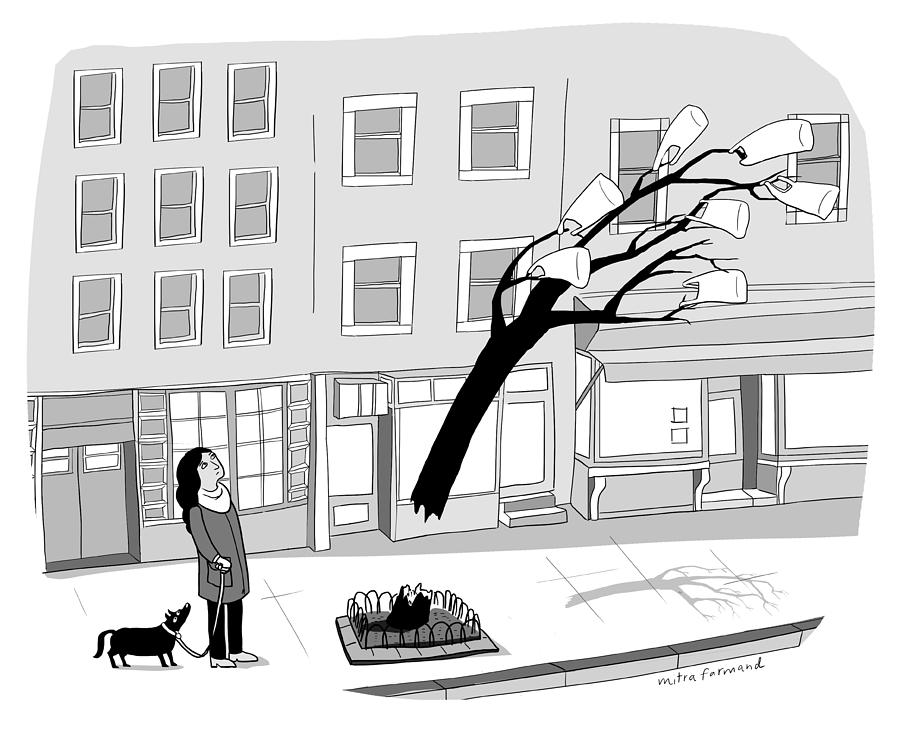 Windy Day Drawing by Mitra Farmand