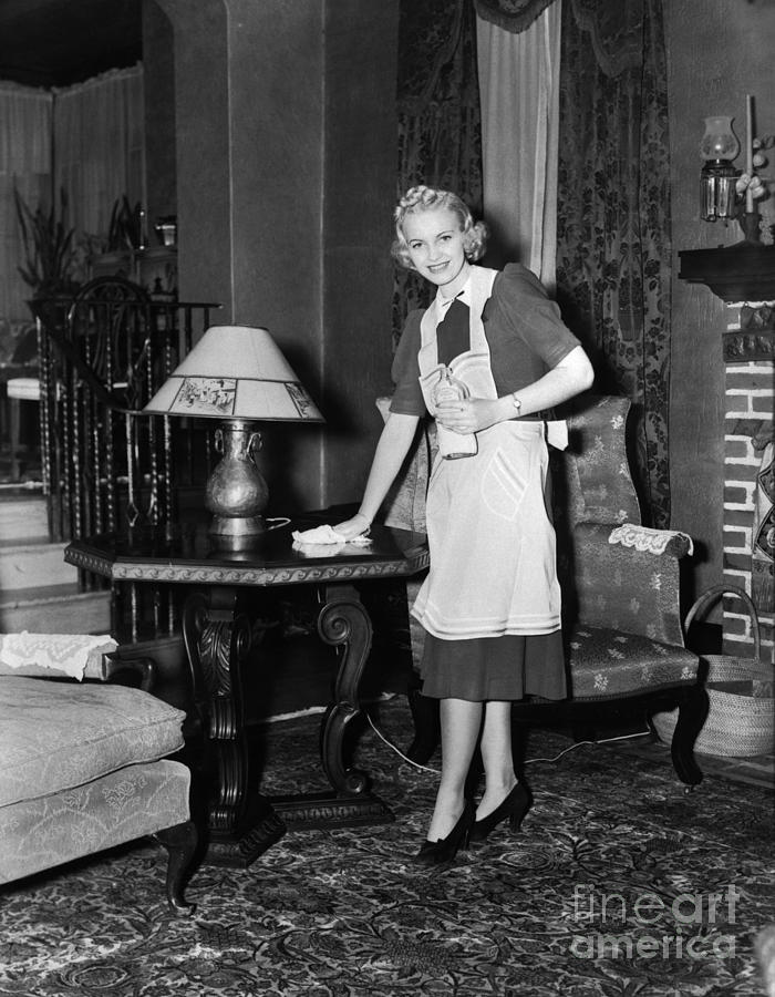 Woman Cleaning, C.1940s by H. Armstrong Roberts/ClassicStock