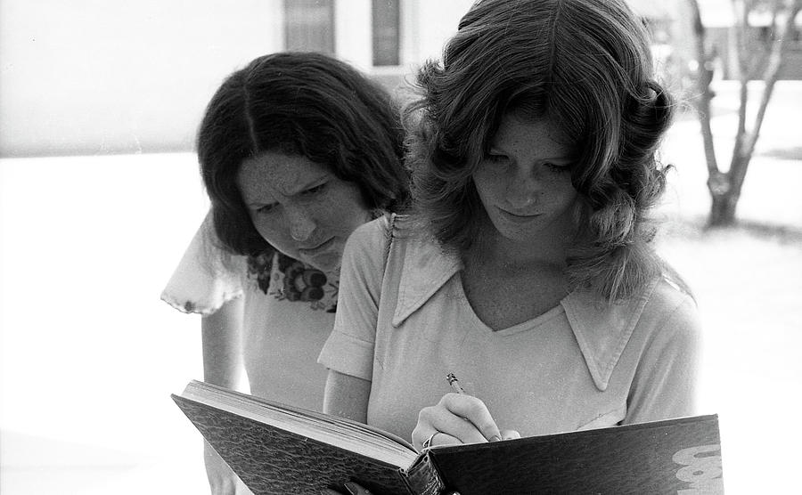 Yearbook Signing, 1972, Part 1 Photograph by Jeremy Butler