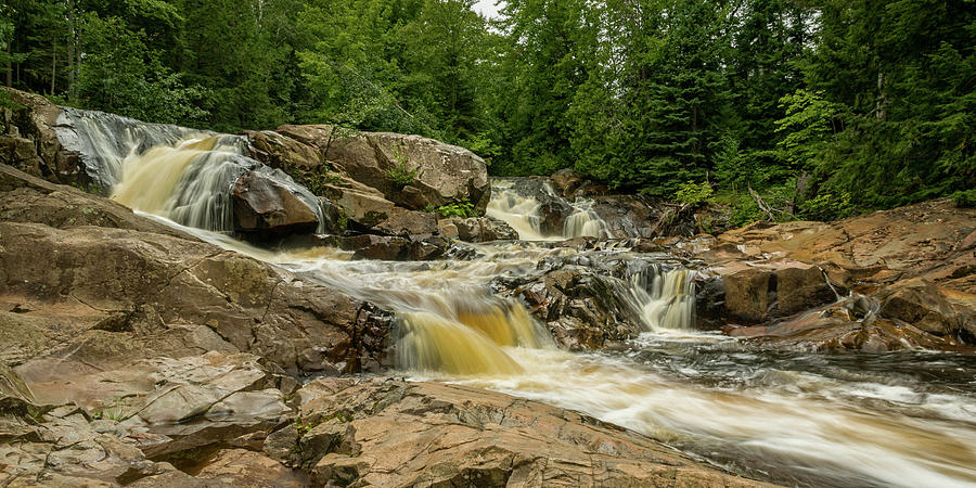Yellow Dog Falls Photograph by Steve LItalien