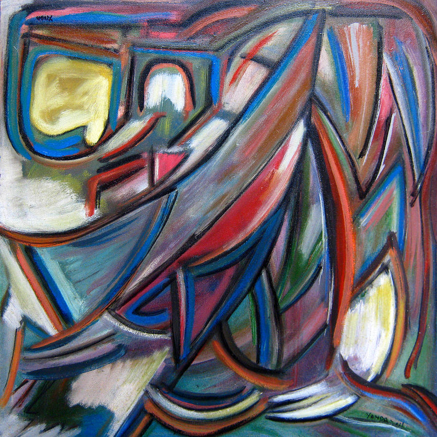 Yellow Mitten Painting by Katt Yanda