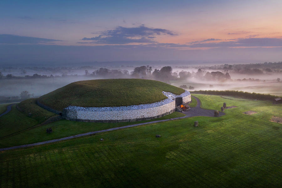 Ireland, Meath, Donore, Newgrange Is A Prehistoric Monument In County Meath, Located 4km From Slane On The North Side Of The River Boyne #1 Digital Art by Massimo Ripani