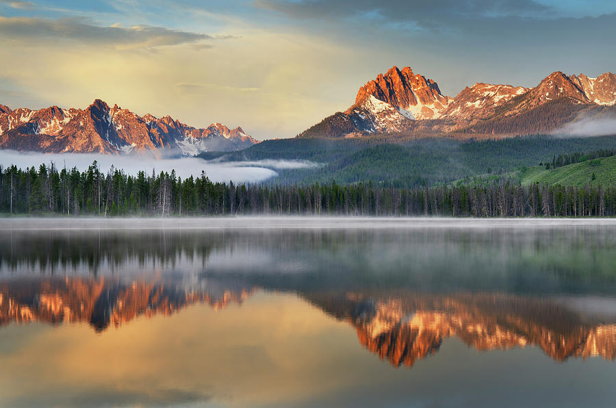 Little Redfish Lake, Sawtooth Mountains #1 by Alan Majchrowicz
