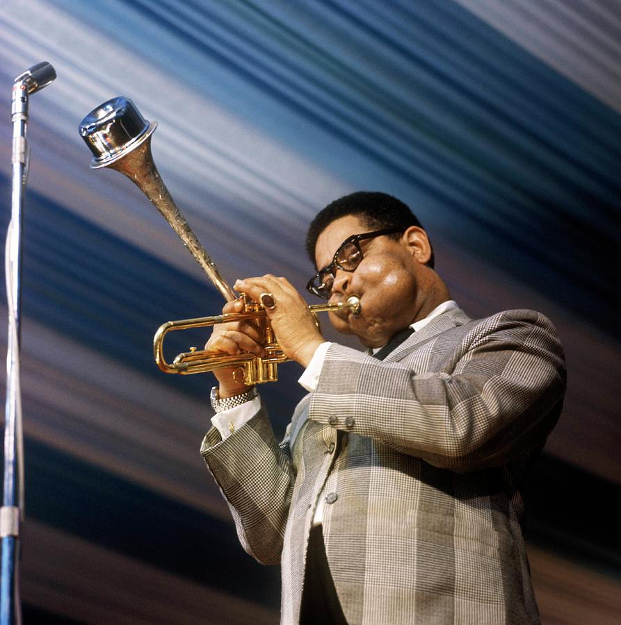 Dizzy Gillespie Playing Trumpet Photograph - Photo Of Dizzy Gillespie #1 by David Redfern