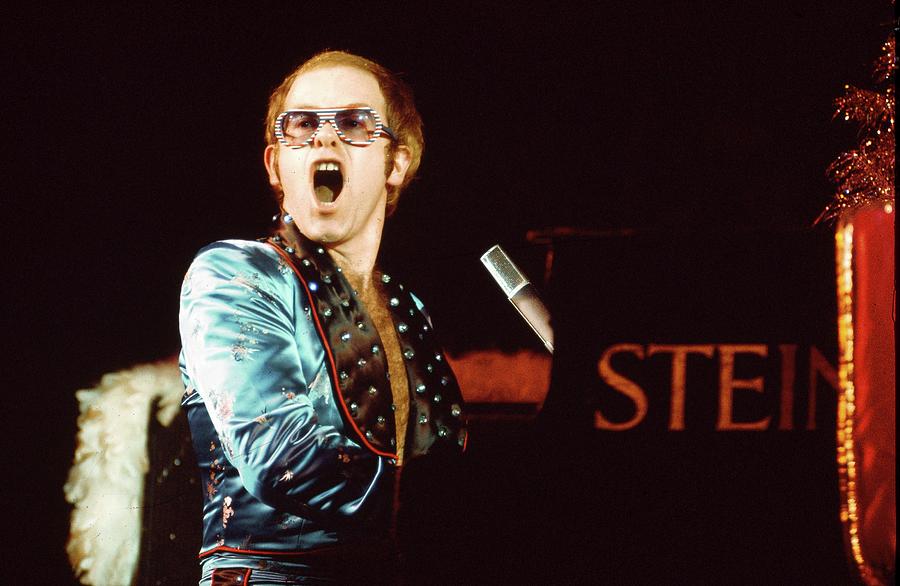 Elton John in Concert Photograph - Photo Of Elton John #1 by David Redfern