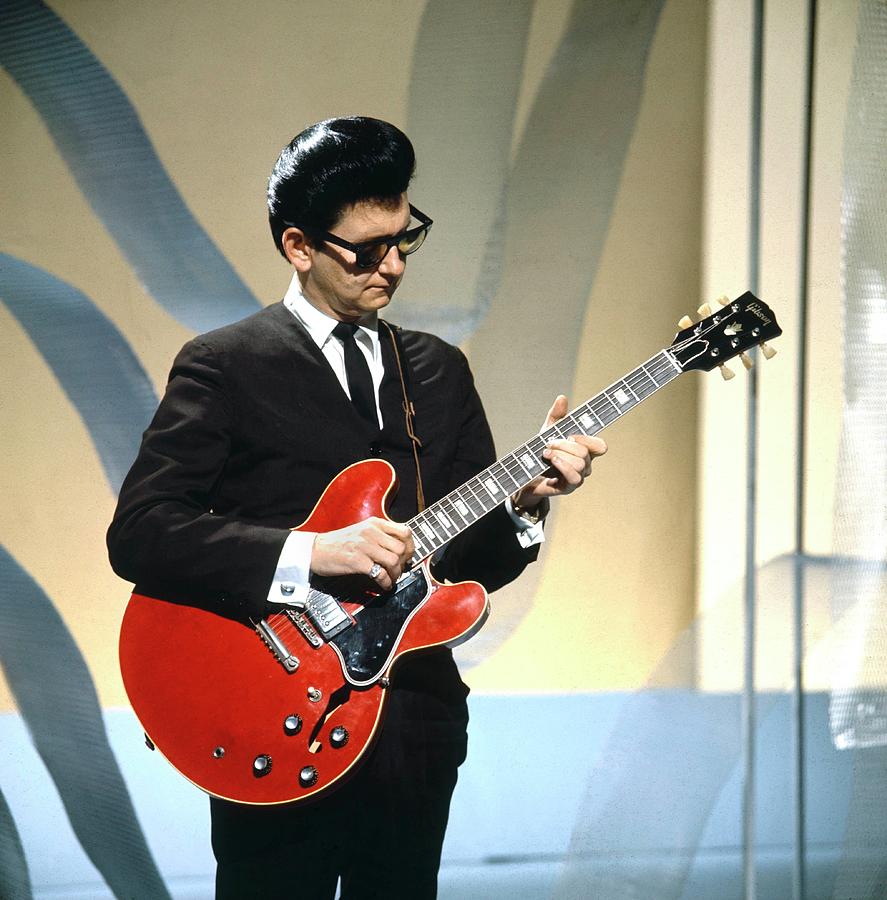 Musician with Red Electric Guitar Photograph - Photo Of Roy Orbison #1 by David Redfern