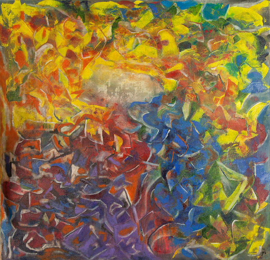 Rho #2 Abstract Painting by Sensory Art House