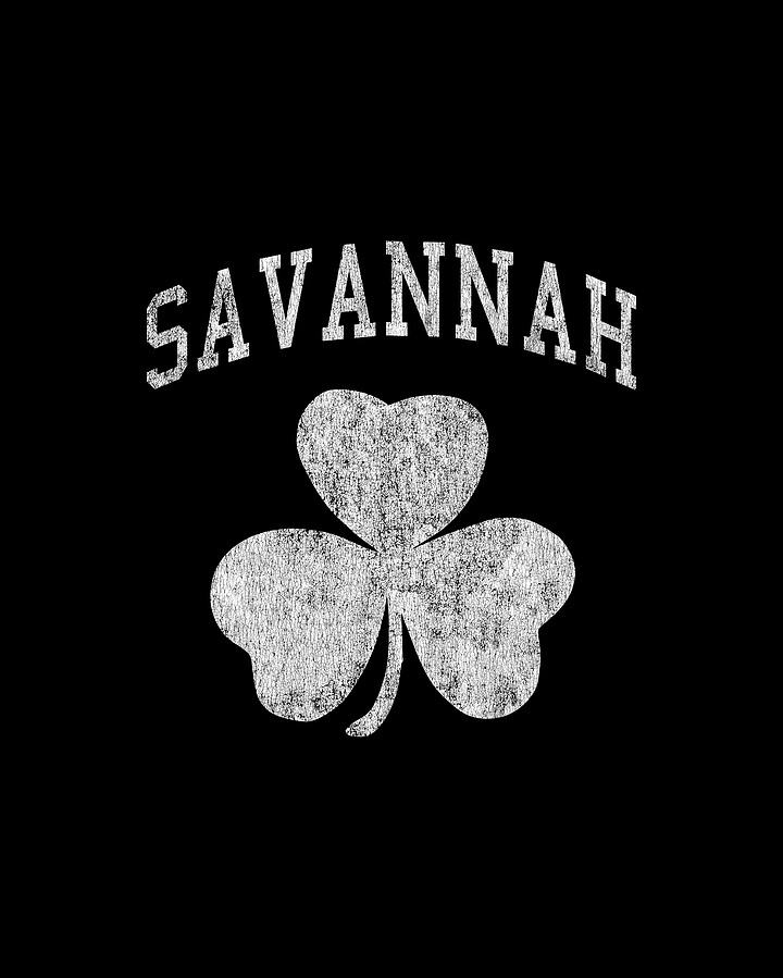 Savannah Georgia Irish Shamrock #1 Digital Art by Flippin Sweet Gear