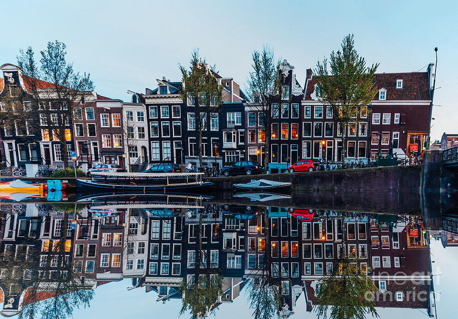 Typical Dutch Houses Reflections #1 by Serts