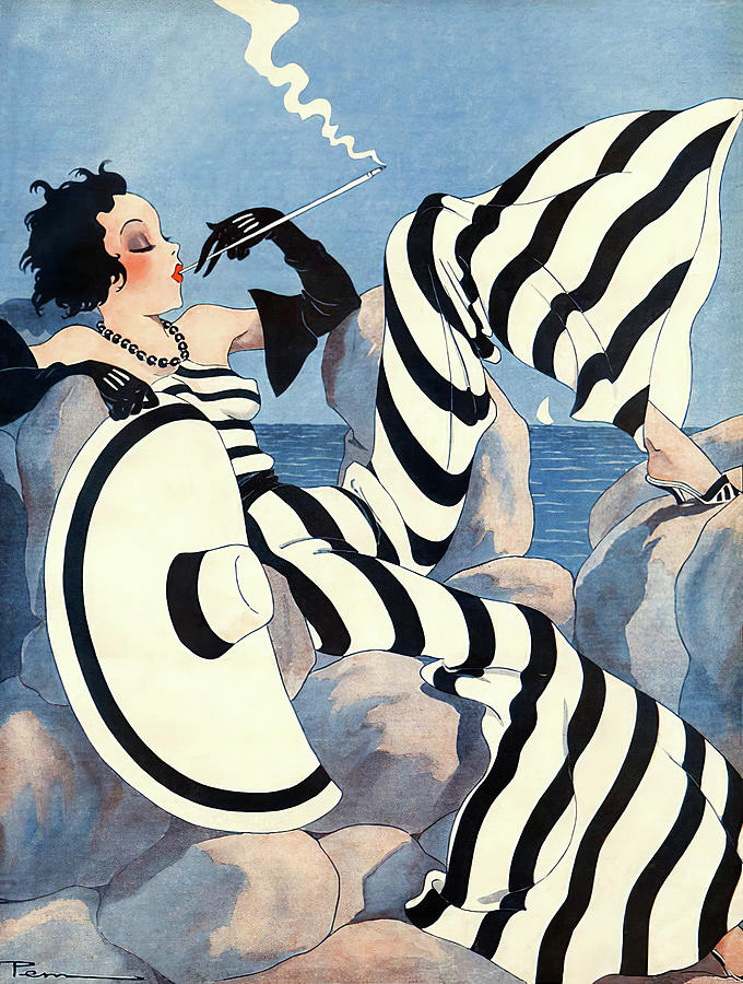 【洋書】希少AFFICHES ET GRAVURES ART DECO 1933 French Art Deco Fashion Art Mixed Media by Vintage Lavoie