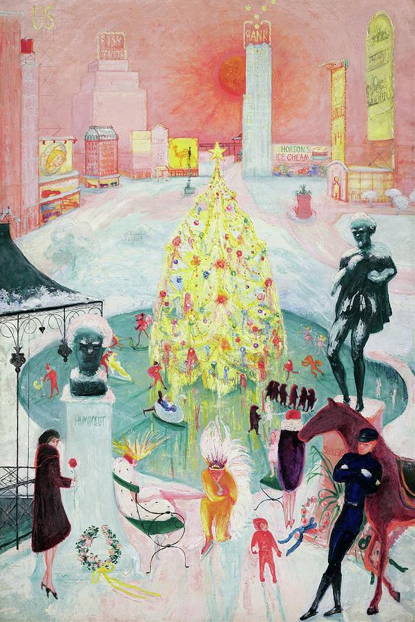 Florine Stettheimer's Festive Celebration Painting - Christmas by Florine Stettheimer