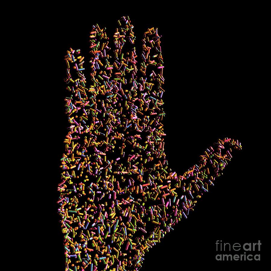 Hand Microbiome #2 by Russell Kightley / Science Photo Library
