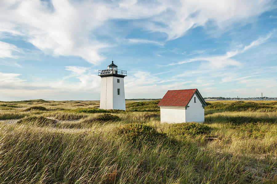 Lighthouse Amidst Coastal Dunes Digital Art - Lighthouse In Cape Cod #2 by Guido Cozzi