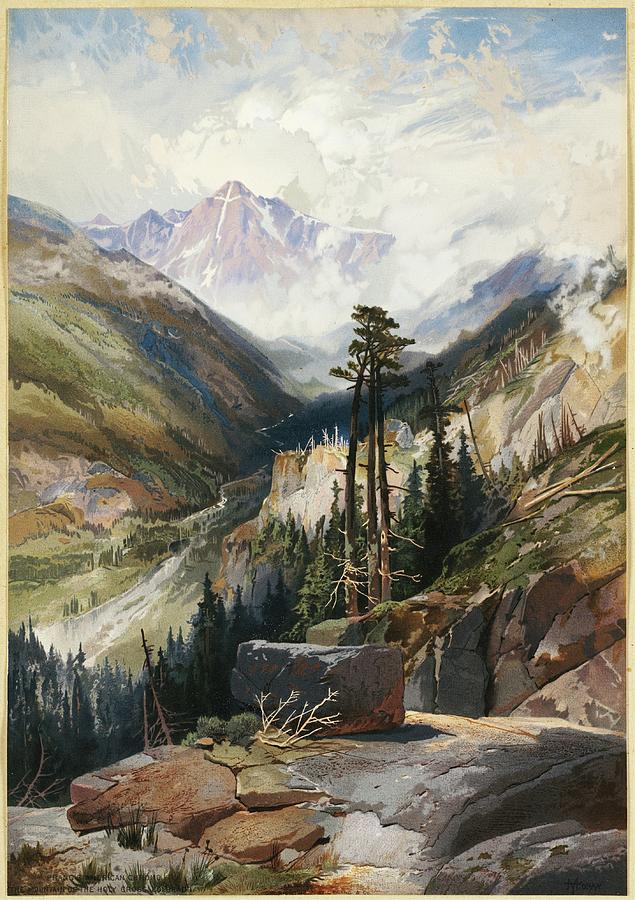 Thomas Moran's Mountain Landscape Painting - The Mountain Of The Holy Cross, Colorado by Thomas Moran