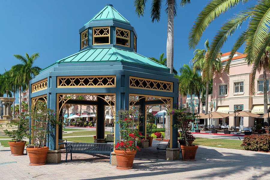Florida, South Florida, Boca Raton, Mizner Park #3 Digital Art by Laura Zeid