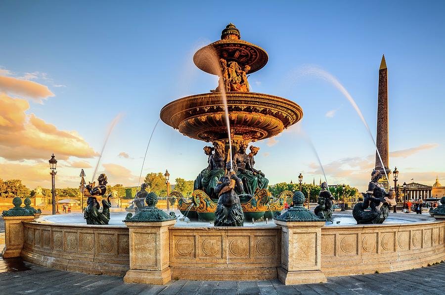 Place De La Concorde In Paris #3 Digital Art by Antonino Bartuccio