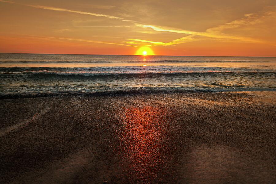 Amelia Island, Beach At Sunrise #3 Digital Art by Lumiere