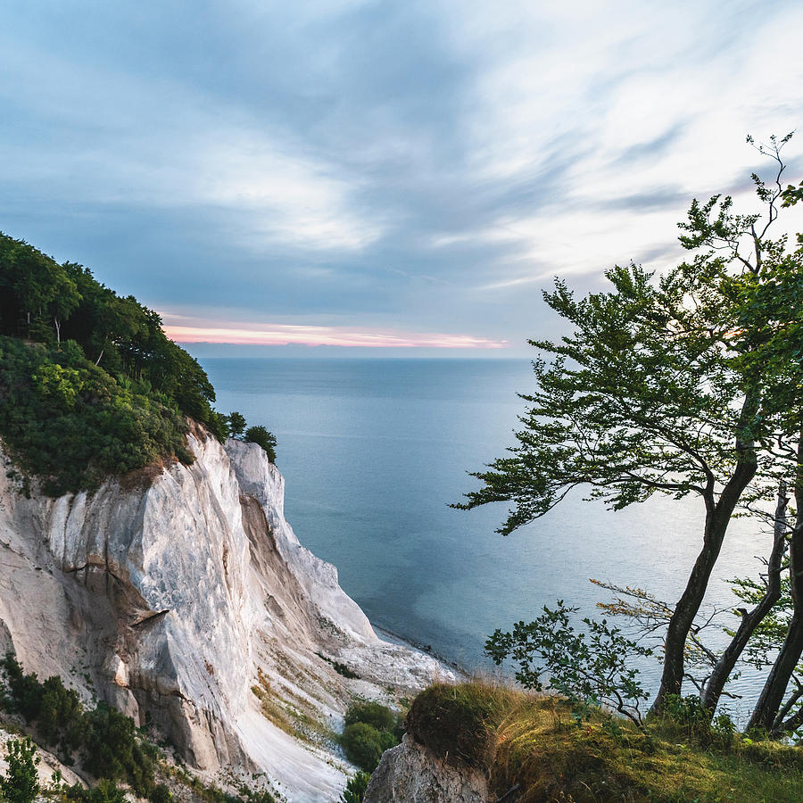 Denmark, Mon, Scenic View Of The White Cliffs Of Mon Island At Sunrise #6 Digital Art by Roberto Cassa