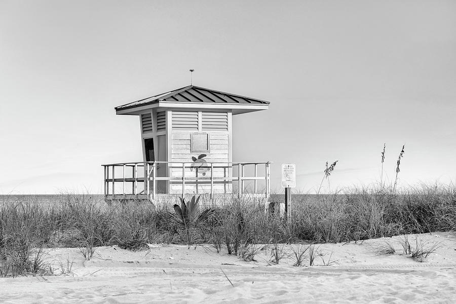 Florida, South Florida, Pompano Beach, Lifeguard Station #6 Digital Art by Laura Diez