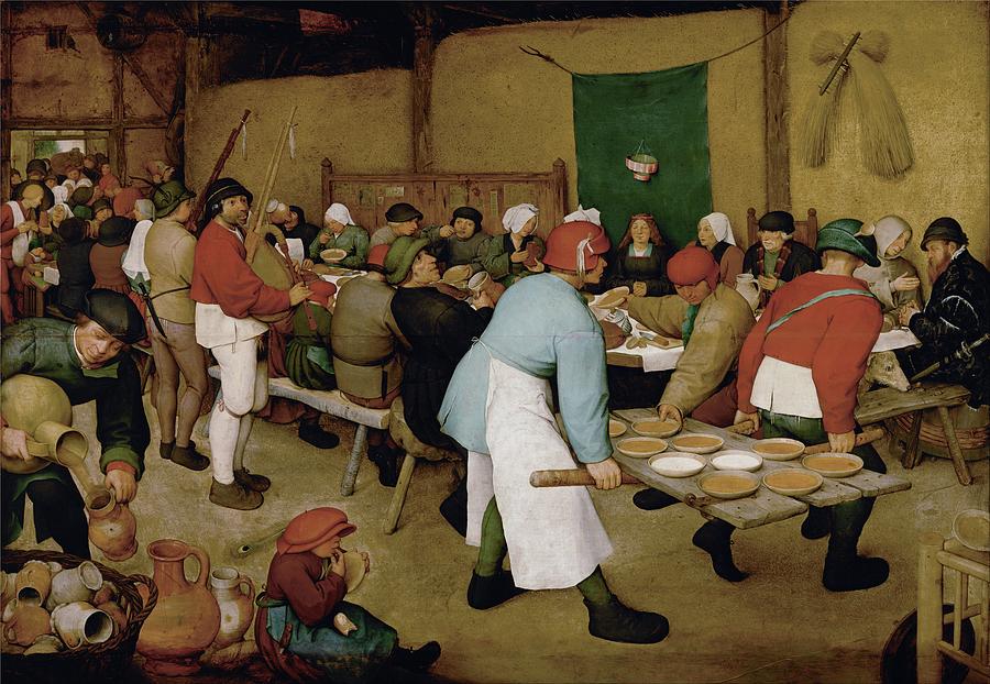Peasant Wedding Painting by Pieter Bruegel The Elder