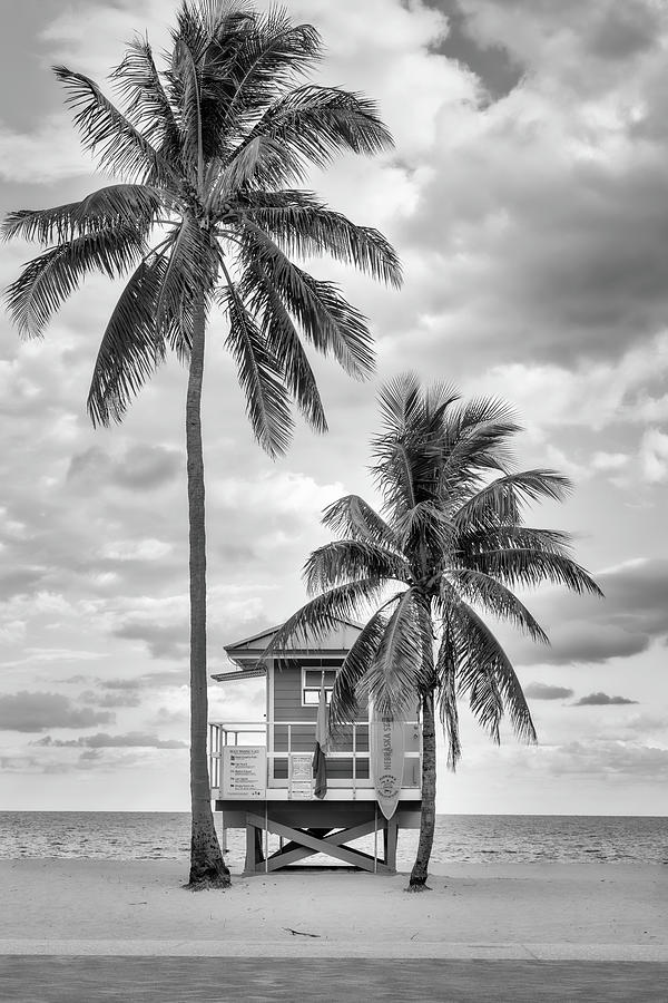 Florida, South Florida, Hollywood Beach, Lifeguard Station #9 Digital Art by Laura Diez