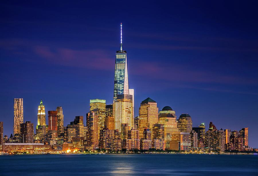 Nyc Skyline With Freedom Tower #9 Digital Art by Antonino Bartuccio