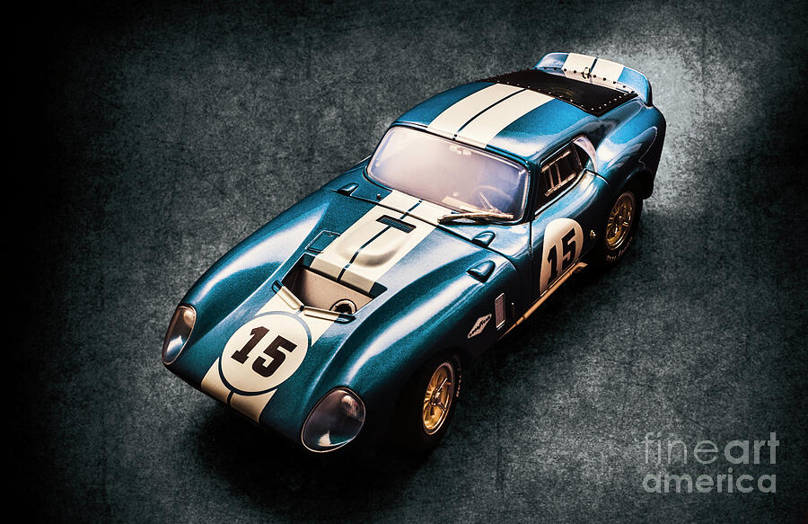 Blue Racing Car on Gray Surface Photograph - A Daytona Classic by Jorgo Photography