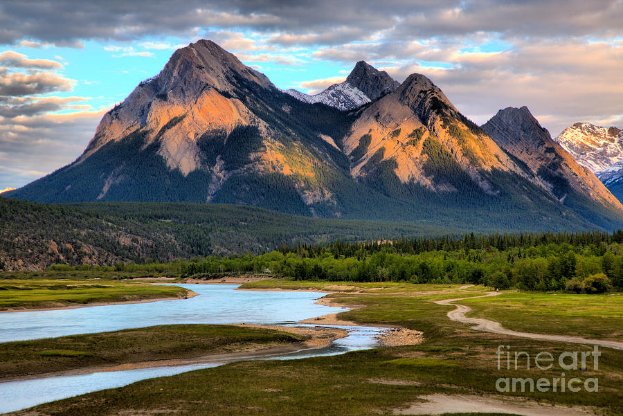 Abraham Lake Blue Streams Photograph by Adam Jewell