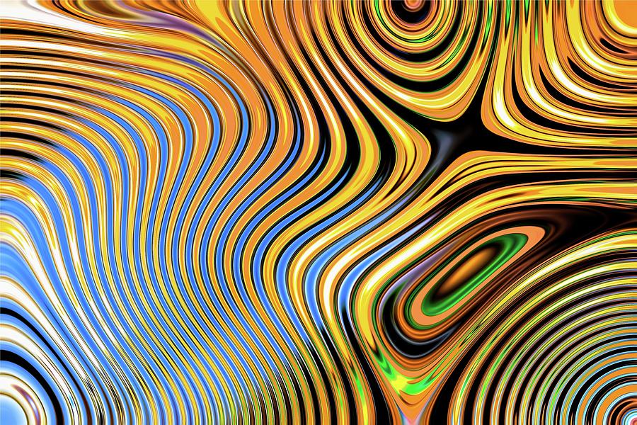 Abstract Chaos Orange Digital Art by Don Northup