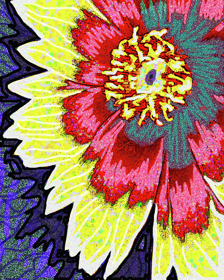 Abstract Coreopsis Digital Art by Rod Whyte