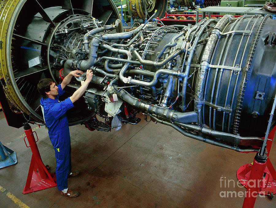Aeroplane Engine Assembly by Maximilian Stock Ltd / Science Photo Library