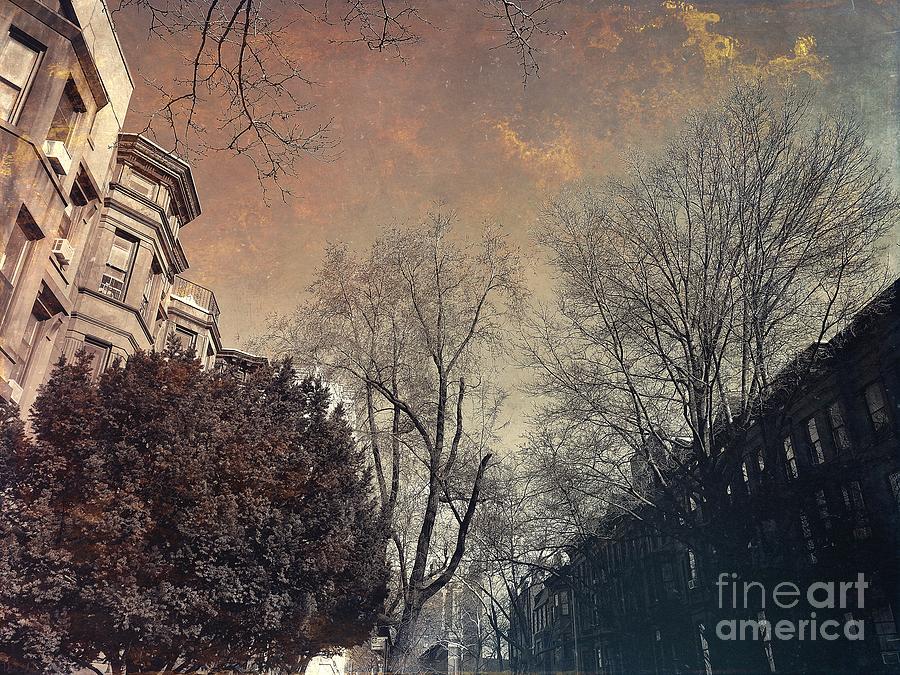 Among the Brownstones - Gift for New Yorkers Photograph by Onedayoneimage Photography