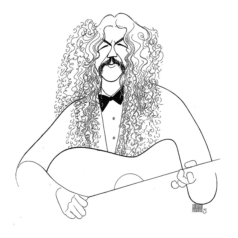 Arlo Guthrie Drawing by Al Hirschfeld