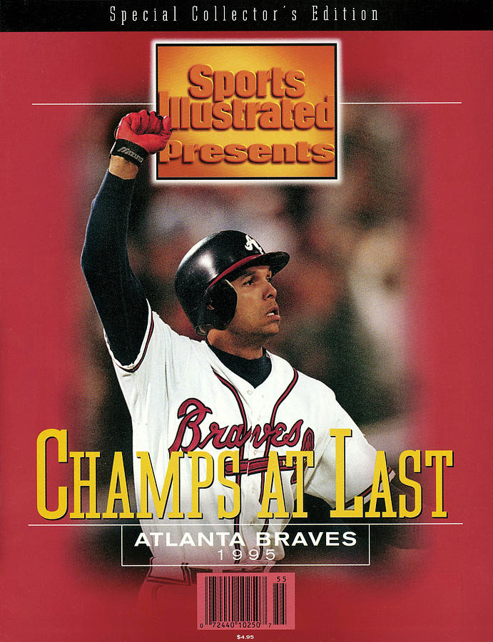 David Justice Celebrates 1995 Braves Victory Photograph - Atlanta Braves David Justice, 1995 World Series Sports Illustrated Cover by Sports Illustrated