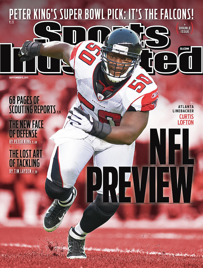 Curtis Lofton NFL Preview Cover Photograph - Atlanta Falcons Curtis Lofton, 2011 Nfl Football Preview Sports Illustrated Cover by Sports Illustrated