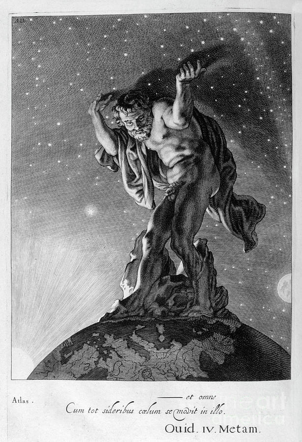 アート・デザイン・音楽 THE FINEST ATLAS OF THE HEAVENS Atlas Supports The Heavens by Print Collector