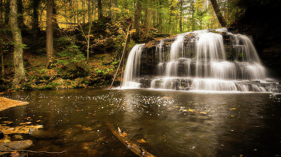 Autumn Pool at Rock River Falls Photograph by Owen Weber