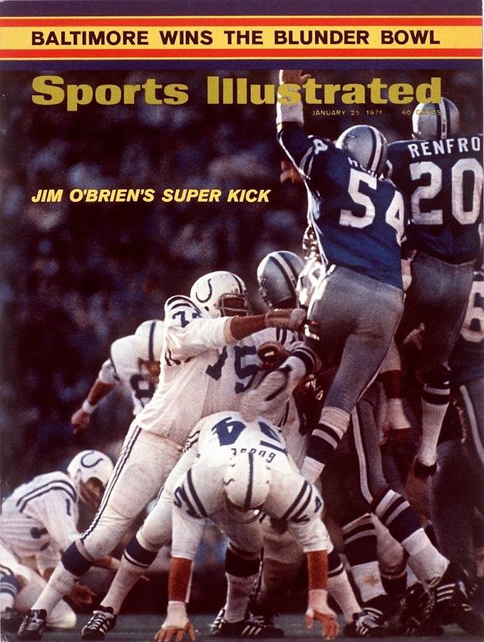 Baltimore Colts Jim Obrien, Super Bowl V Sports Illustrated Cover