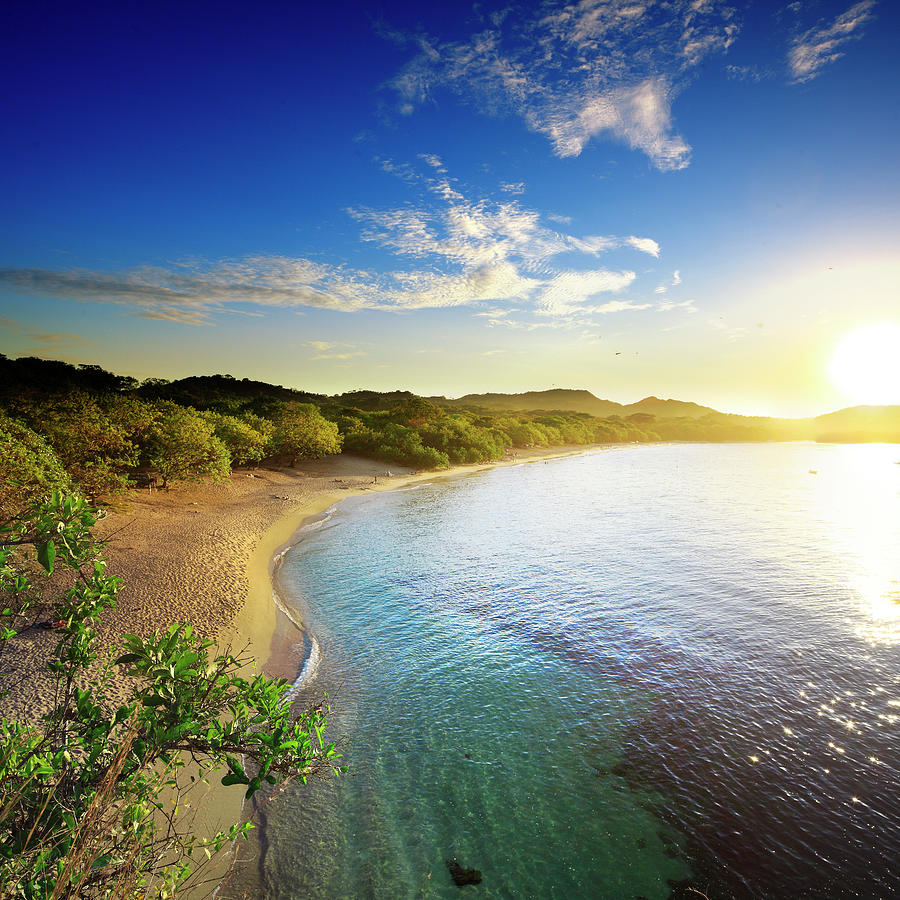Beach In Costa Rica Digital Art by Paolo Giocoso
