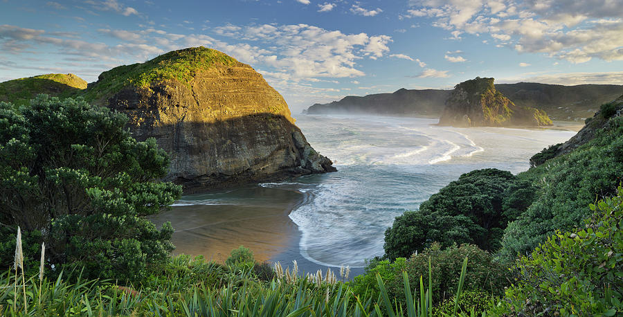 Beach In Cove Digital Art by Rainer Mirau