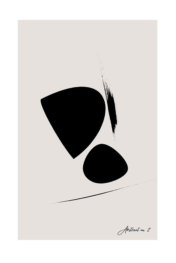 Black Abstract X by Oju Design