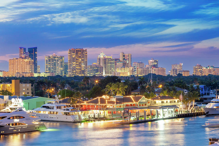 Boats On Canal & Skyline Digital Art by Pietro Canali