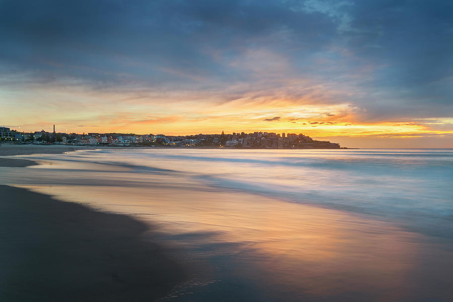 Bondi Sunrise Fire Photograph by Monamifoto