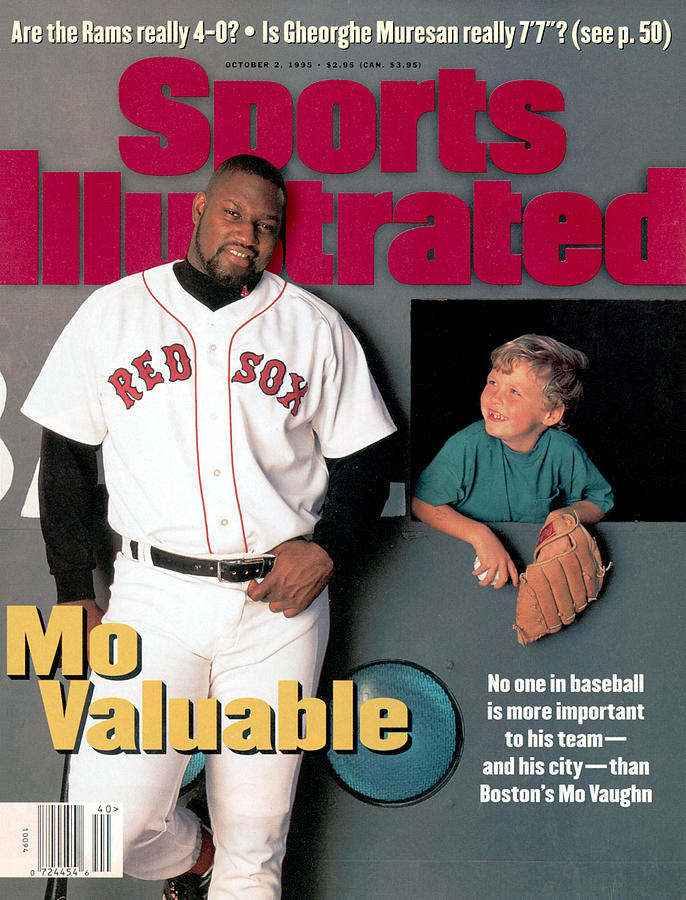 Mo Vaughn and Young Fan Photograph - Boston Red Sox Mo Vaughn Sports Illustrated Cover by Sports Illustrated