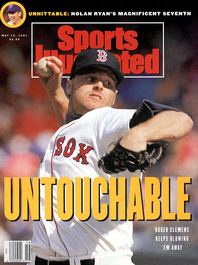 Roger Clemens Pitching on Magazine Cover Photograph - Boston Red Sox Roger Clemens... Sports Illustrated Cover by Sports Illustrated