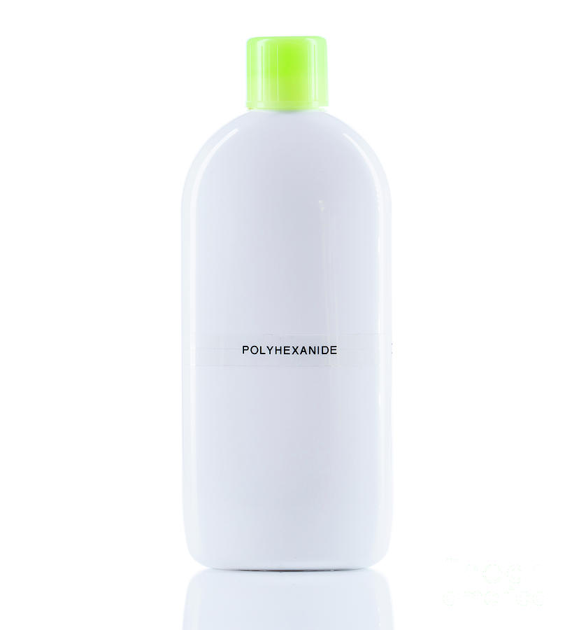 Polyhexanide Pure Bottle Of Polyhexanide by Wladimir Bulgar / Science Photo Library