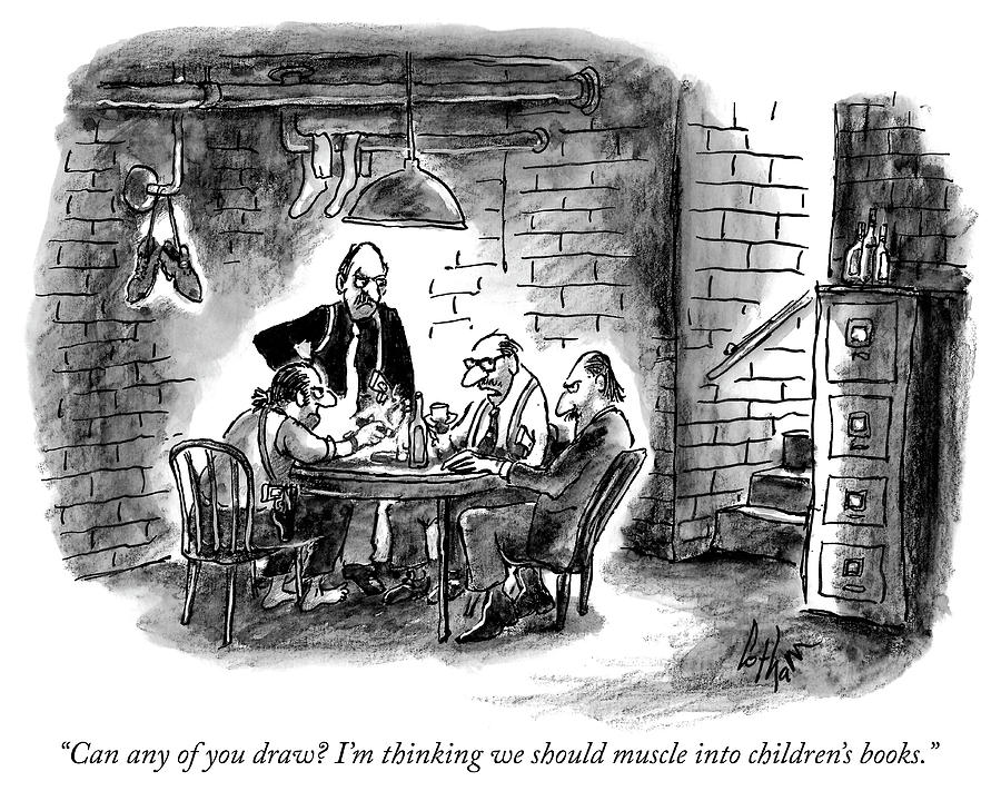 Gangsters Planning New Venture Drawing - Can Any of You Draw by Frank Cotham