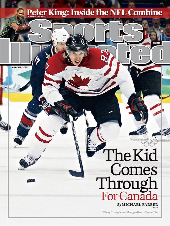 Sidney Crosby on Sports Illustrated Cover Photograph - Canada Sidney Crosby, 2010 Winter Olympics Sports Illustrated Cover by Sports Illustrated