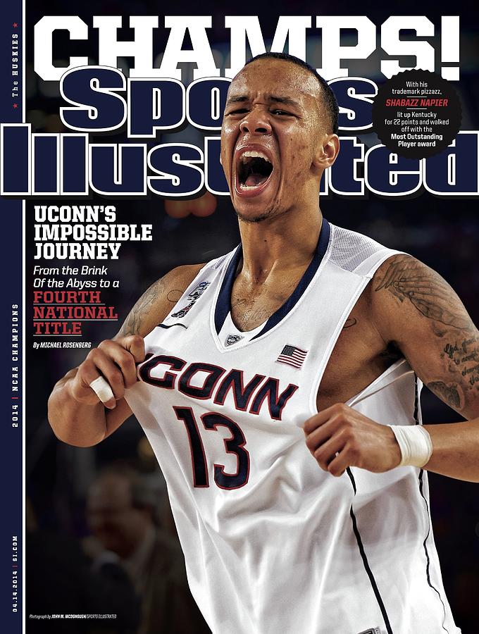 Shabazz Napier Celebrates Championship Photograph - Champs Uconns Impossible Journey From The Brink Of The Sports Illustrated Cover by Sports Illustrated