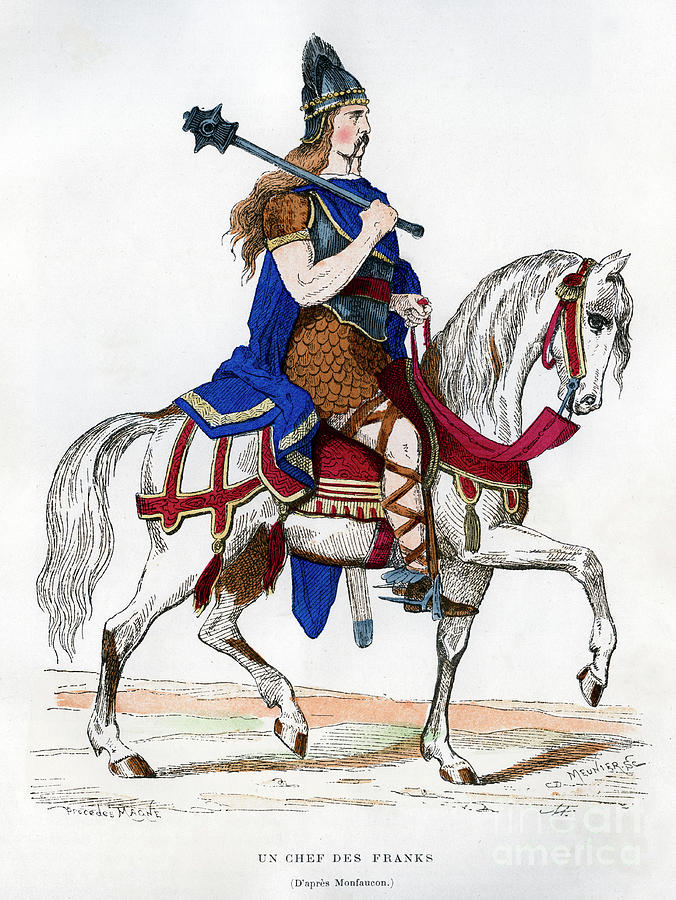 Chief Of The Franks, C5th-9th Century by Print Collector
